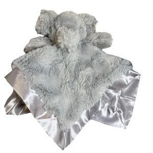 Cloud Island Baby Gray Elephant Lovey  Plush Satin Back Security Blanket - NWT